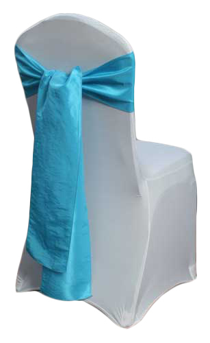 Sky Blue Taffeta Chair Sashes Sky Blue Taffeta Chair Sashes
