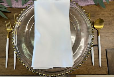 Gold and White Flatware Rental