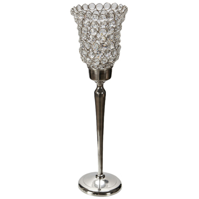 Large Crystal Gem Long Stem Votive Holder Rental Large Crystal Gem Long Stem Votive Holder Rental