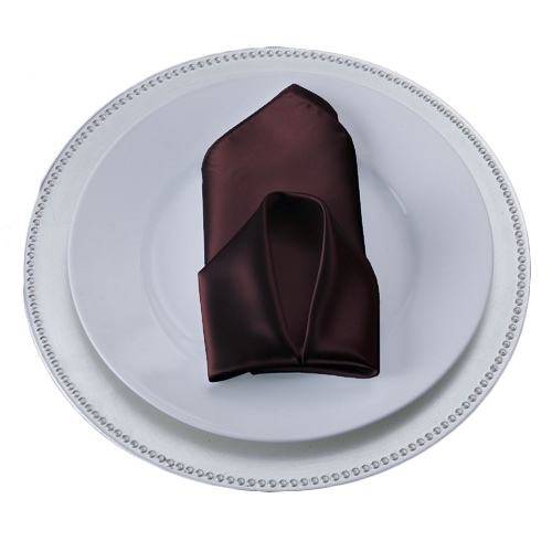 Brown Satin Napkins Brown Satin Napkins