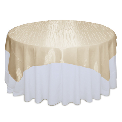 Champagne Mirror Table Overlay Rental