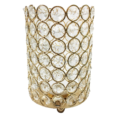 Large Gold Crystal Gem Pillar Candle Holder Rental Large Gold Crystal Gem Pillar Candle Holder Rental