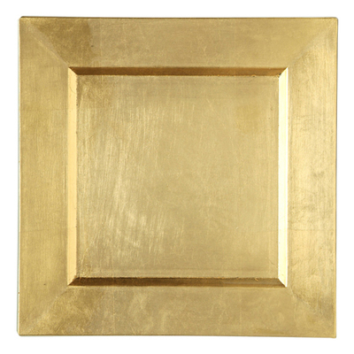 Gold Square Charger Plates - Rental