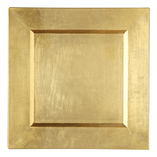 Gold Square Charger Plates - Rental Gold Square Charger Plates - Rental