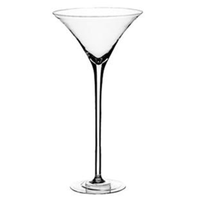 Clear Glass Martini Vase Rental
