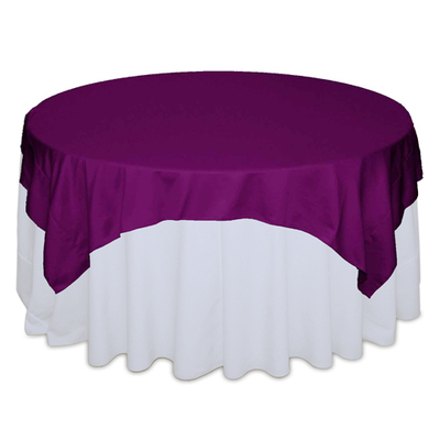 Persian Plum Matte Satin Table Overlays Rental Persian Plum Matte Satin Table Overlays Rental