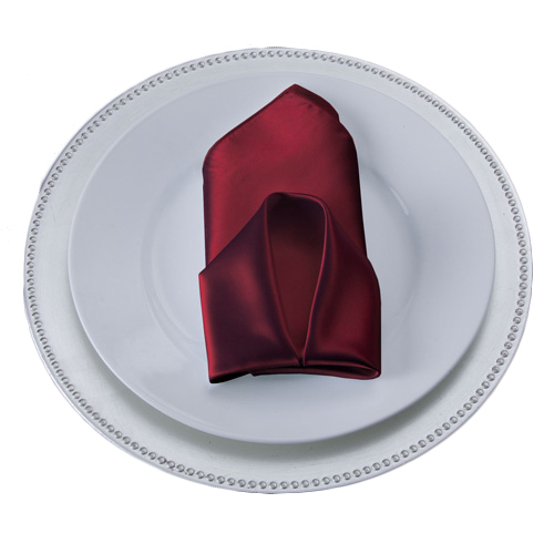 Burgundy Satin Napkins Burgundy Satin Napkins
