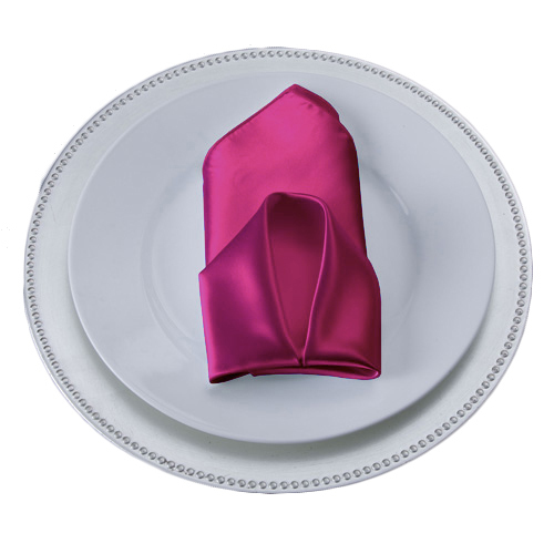 Hot Pink Satin Napkins Hot Pink Satin Napkins