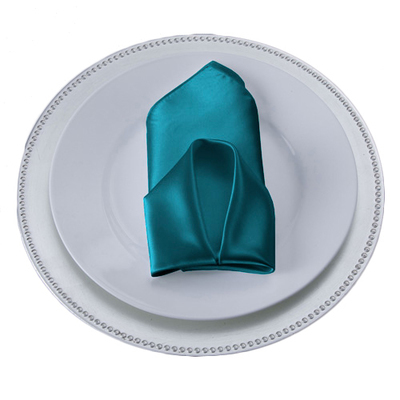 Teal Satin Napkins