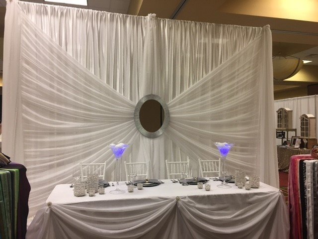 Silver Mirror Wedding Backdrop - 12' - Includes Setup & Tear Down Silver Mirror Wedding Backdrop - 12' - Includes Setup & Tear Down