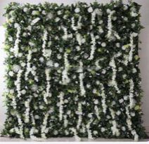 Floral Wall Rental - Artificial Green & White Floral Wall Rental - Artificial Green & White