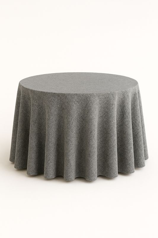 Grey Faux Linen Tablecloth Rentals