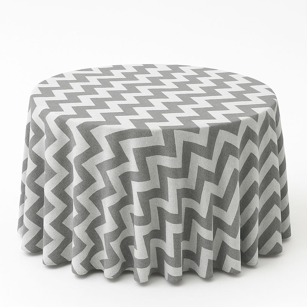 Grey and White Chevron Tablecloth Rentals Grey and White Chevron Tablecloth Rentals