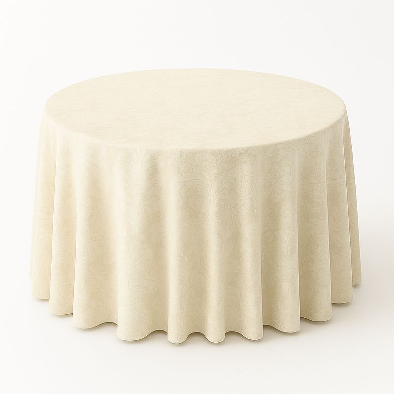 Ivory Wellington Damask Tablecloths Rentals