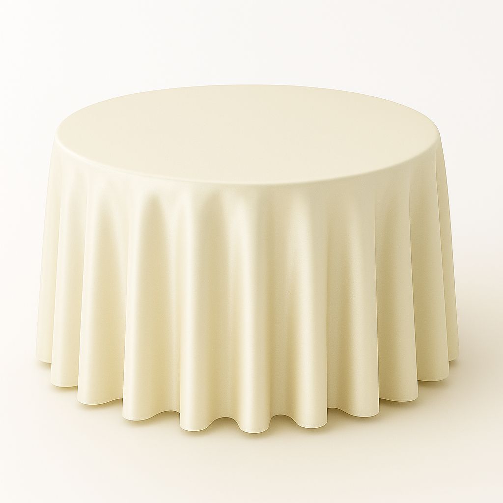 Ivory Satin Tablecloth Rentals Ivory Satin Tablecloth Rentals