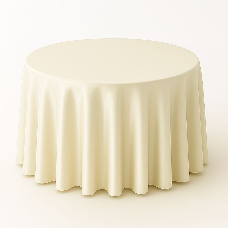 Ivory Satin Tablecloth Rentals