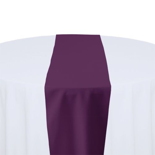 Plum Polyester Table Runner Rental