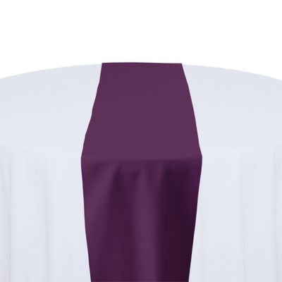 Plum Polyester Table Runner Rental Plum Polyester Table Runner Rental