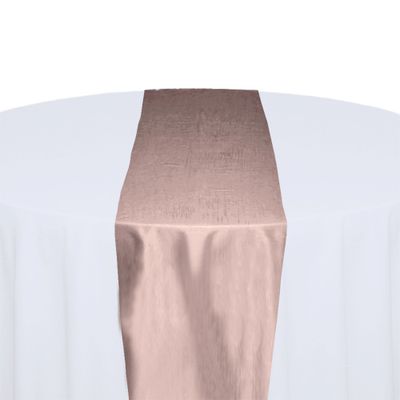 Blush Taffeta Table Runner Rental