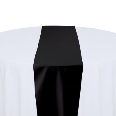 Black Polyester Table Runner Rental