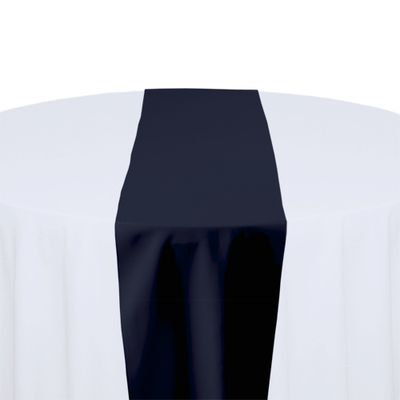 Navy Polyester Table Runner Rental Navy Polyester Table Runner Rental