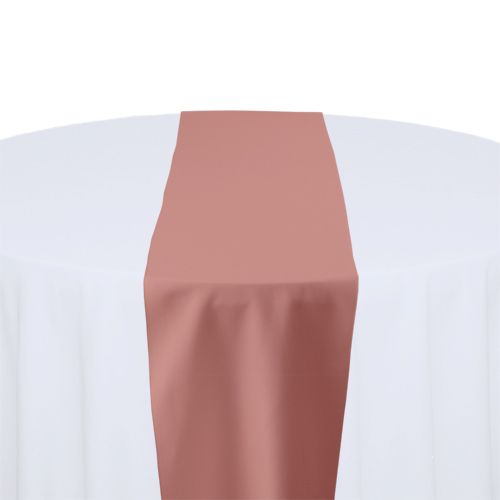 Dusty Rose Polyester Table Runner Rental