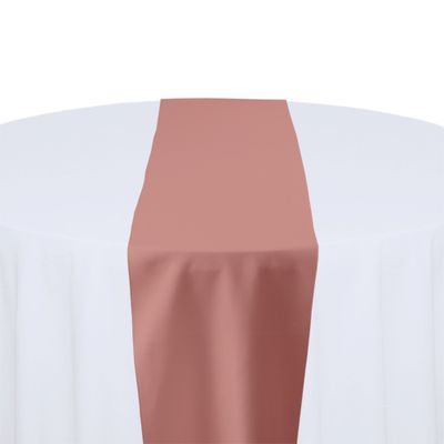 Dusty Rose Polyester Table Runner Rental