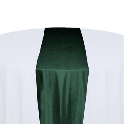 Forest Green Taffeta Table Runner Rental