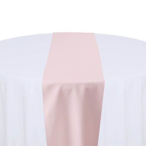Light Pink Polyester Table Runner Rental