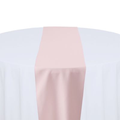 Light Pink Polyester Table Runner Rental