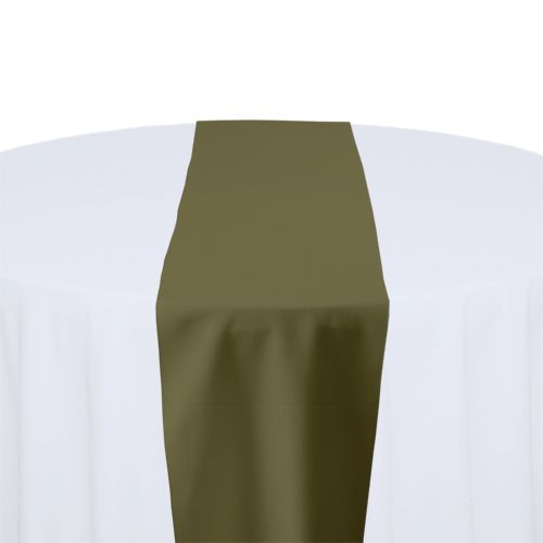 Olive Polyester Table Runner Rental