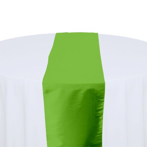 Chartreuse Green Taffeta Table Runner Rental