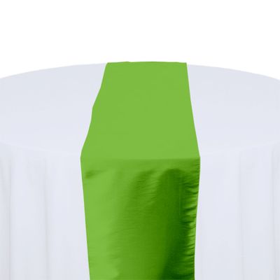 Chartreuse Green Taffeta Table Runner Rental