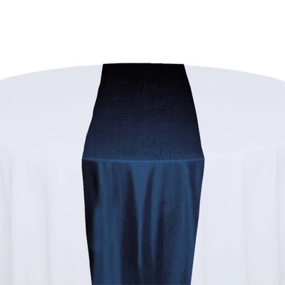 Midnight Blue Taffeta Table Runner Rental
