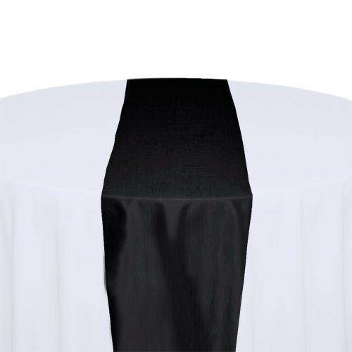 Black Taffeta Table Runner Rental