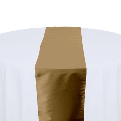 Latte Taffeta Table Runner Rental