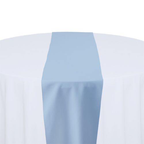 Light Blue Polyester Table Runner Rental