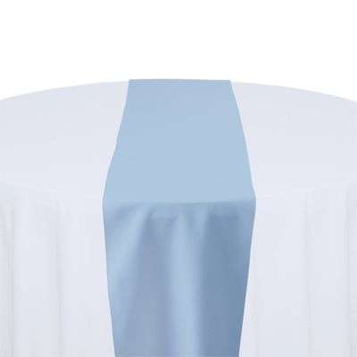Light Blue Polyester Table Runner Rental