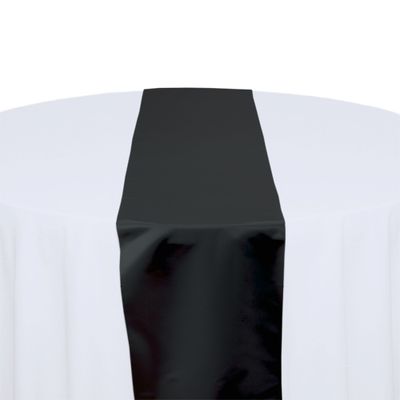 Black  Satin Table Runner Rental