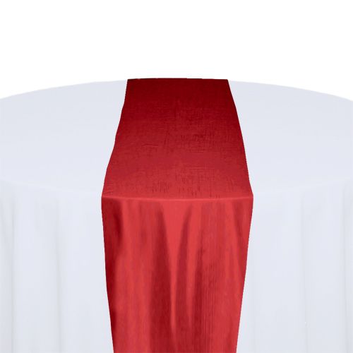 Red Taffeta Table Runner Rental