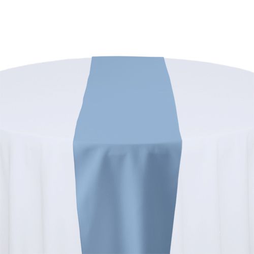 Powder Blue Polyester Table Runner Rental