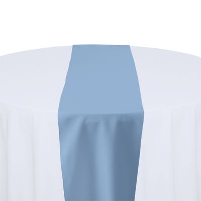 Powder Blue Polyester Table Runner Rental Powder Blue Polyester Table Runner Rental
