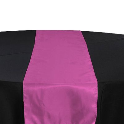 Fuchsia Organza Satin Table Runner Rental