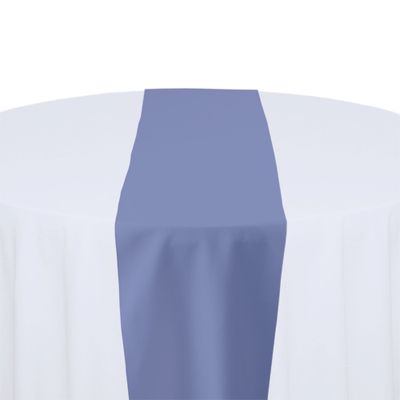 Periwinkle Polyester Table Runner Rental Periwinkle Polyester Table Runner Rental