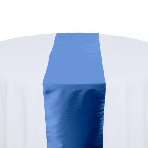 Medium Blue Taffeta Table Runner Rental