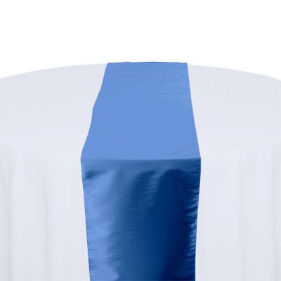 Medium Blue Taffeta Table Runner Rental