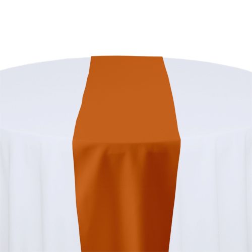 Orange Polyester Table Runner Rental