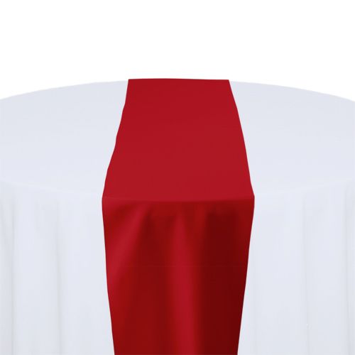Red Polyester Table Runner Rental