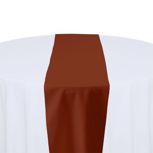 Terra Cotta Polyester Table Runner Rental