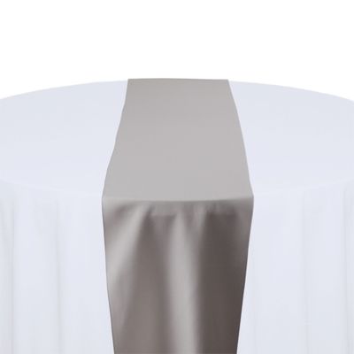 Grey Polyester Table Runner Rental